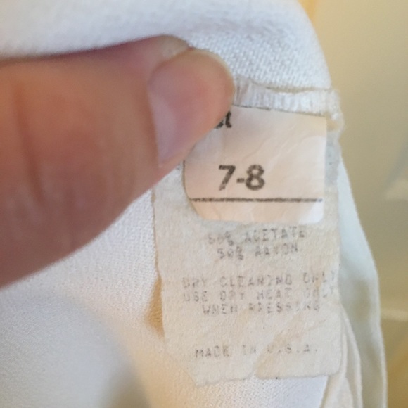 Vintage Dawn Joy Off White Blazer & Skirt Size 7-8 - Picture 6 of 6